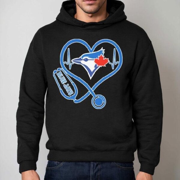 Toronto Blue Jays Caring Hearts Nurse Stethoscope Shirt