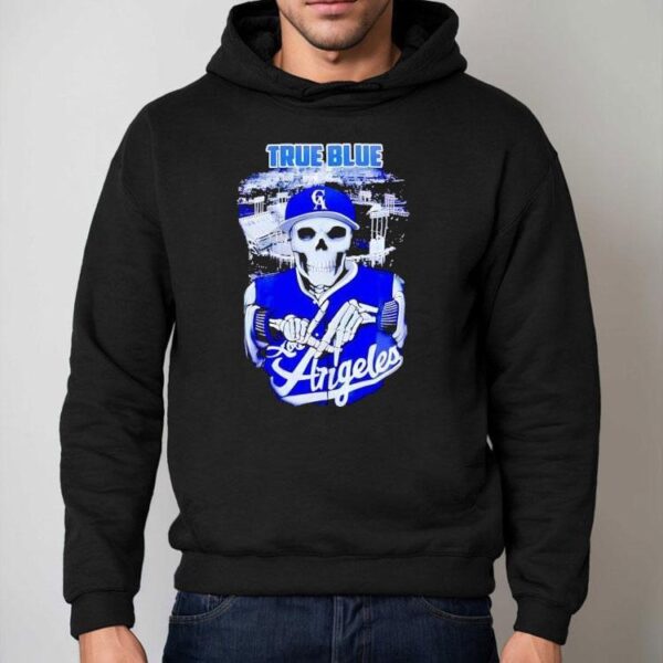 True Blue Skeleton Los Angeles Dodgers Baseball Shirt