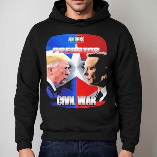Trump Vs Elon Musk Alien Vs Predator Civil War Shirt