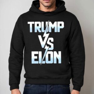 Trump Vs Elon Musk Typography Hoodie