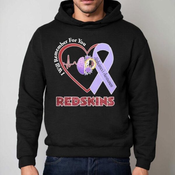 Washington Commanders I Will Remember For You Alzheimer’s Awareness Redskins Heartbeat Shirt