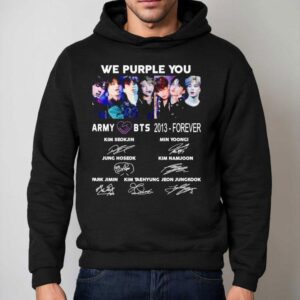 We Purple You Army Bts Forever Signatures Hoodie