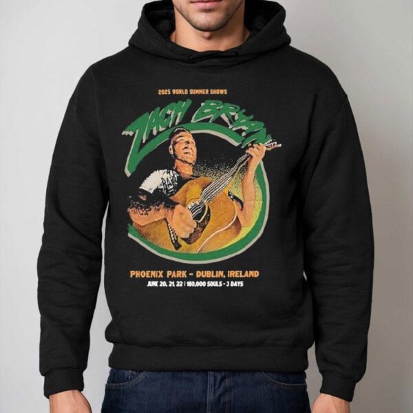 Zach Bryan World Summer Shows 2025 Tour Phoenix Park Dublin, Ireland Guitar Shirt