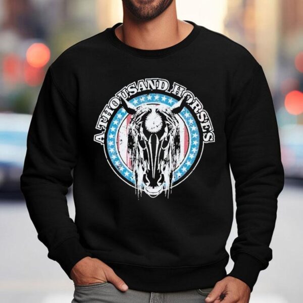 A Thousand Horses Black Horse Skull Shirt