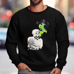 Albert Einstein Smoking Colors Sweatshirt