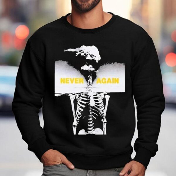 Anti Nuclear Movement House Nyc X Peter Kennard Never Again Skeleton Shirt