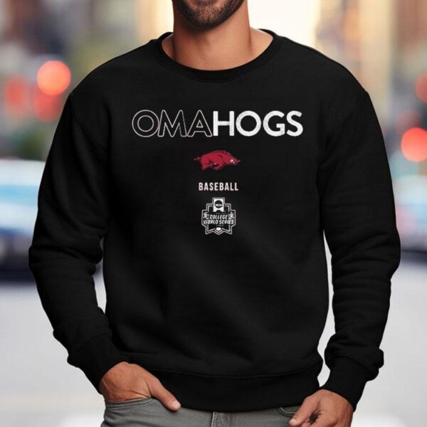 Arkansas Razorbacks Omahogs 2025 Ncaa Baseball College World Series Shirt