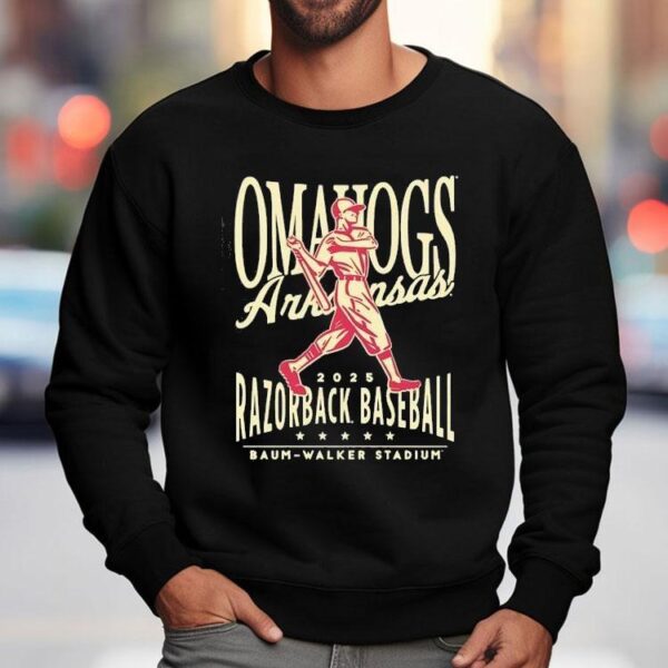 Arkansas Razorbacks Omahogs Baseball Baum Walker Stadium 2025 Shirt
