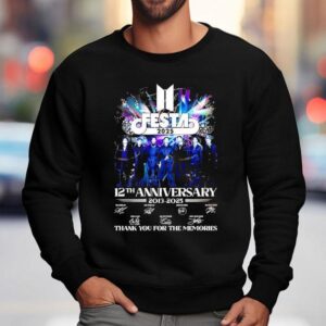 Bts Festa Th Anniversary Signature Thank You For The Memories Sweatshirt