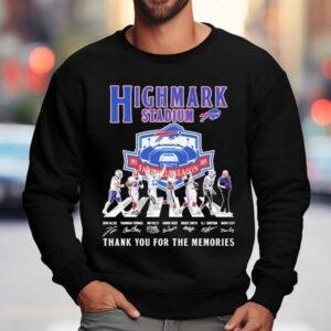 Buffalo Bills High Mark Stadium Farewell Tour Thank You For The Memories Road Abbey Signatures Sweatshirt