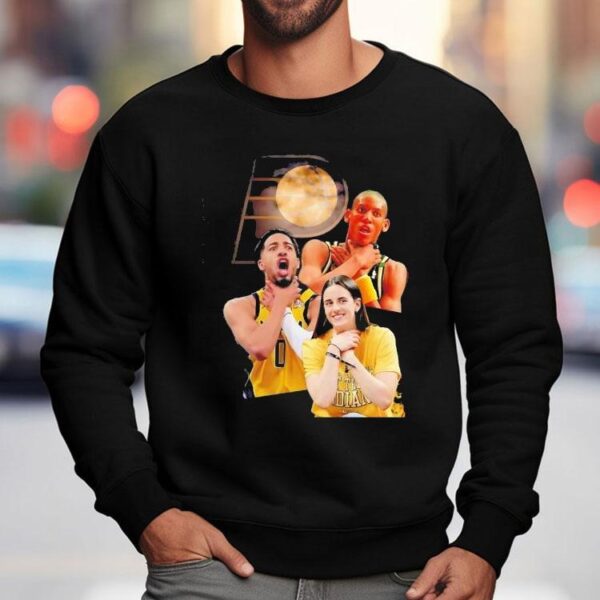 Caitlin Clark Tyrese Haliburton Reggie-miller Choke Indiana Pacers Logo Shirt