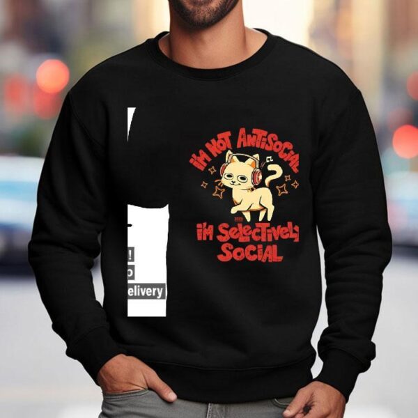 Cat I’m Just Selectively Social I’m Selective Social Shirt