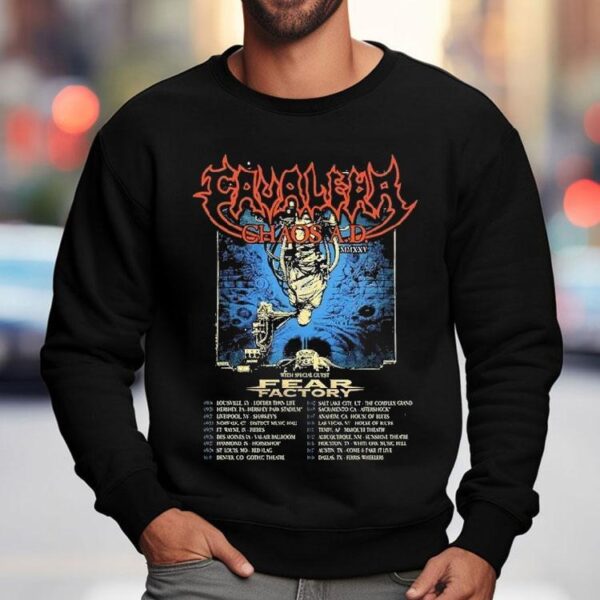 Cavalera With Fear Factory Event Fall Headlining Tour 2025 Dates Chaos A.d Mmxxv Shirt