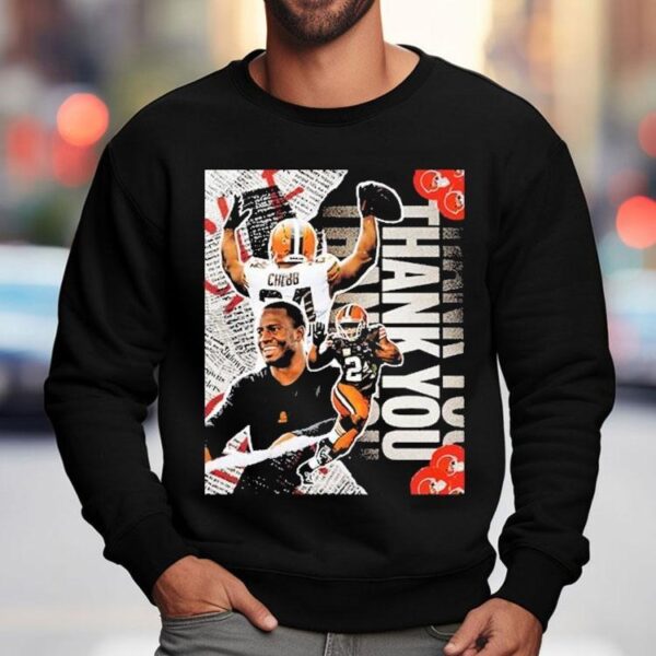 Cleveland Browns Thank You To Nick Chubb For Giving Your All To City And Team Shirt