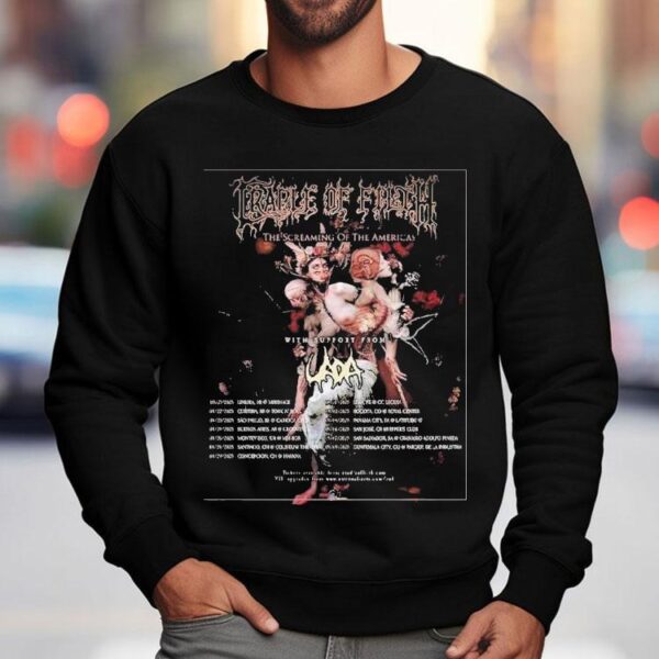 Cradle Of Filth The Screaming Of The Americas Tour 2025 Dates List Kicks Off In Limeira Br On August 21 Shirt