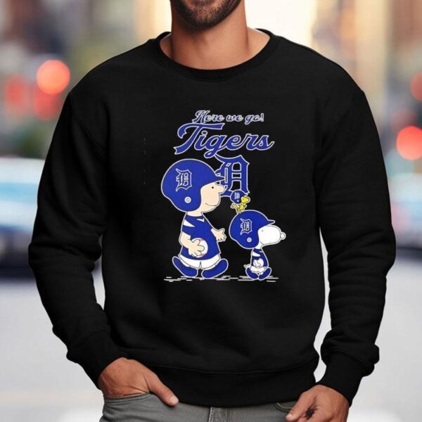 Detroit Tigers Here We Go The Peanuts Movie Shirt