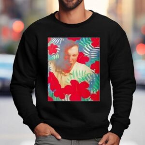 Devon Toews Wearing Flowers Cale Makar Sweatshirt