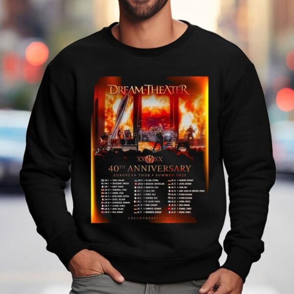 Dream Theater 40th Anniversary European Tour Dates Summer 2025 Shirt