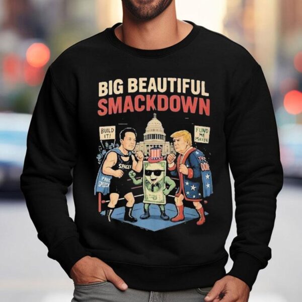 Elon Musk Vs Donald Trump Big Beautiful Smackdown Boxing Match Parody Shirt
