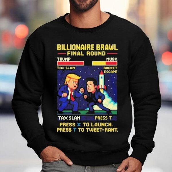 Elon Musk Vs Donald Trump Billionaire Brawl Final Round Cartoon Shirt