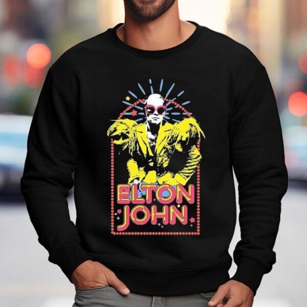 Elton John Distressed Photo Sparkle Shirt