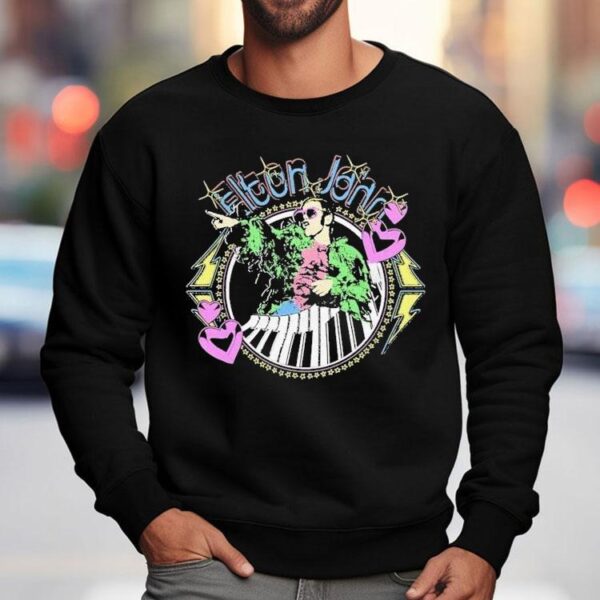 Elton John Threshold Piano Hearts Shirt