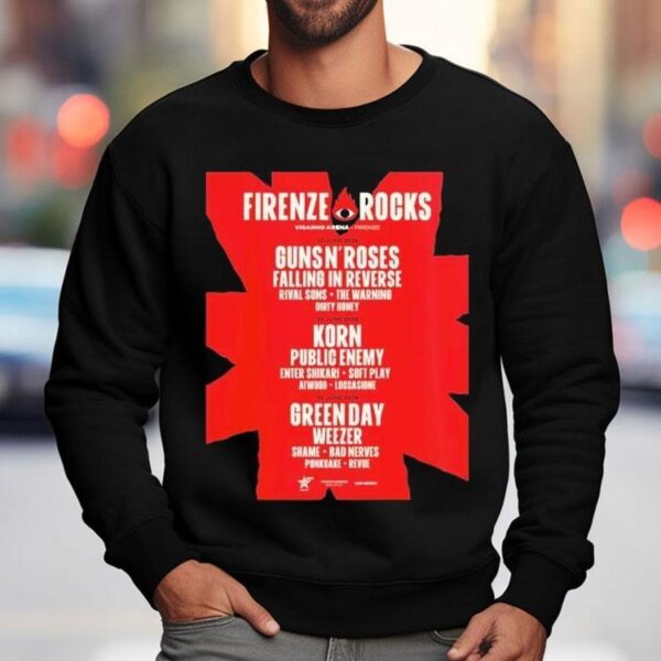 Firenze Rocks Festival 2025 At Visarno Arena From June 12 To 15 2025 Shirt
