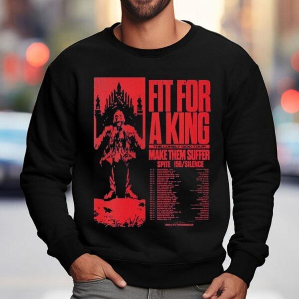 Fit For A King The Lonely God Tour 2025 Make Them Suffer Spite 156 Silence Dates Shirt