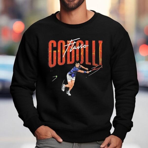 Flavio Cobolli Tennis Player Cartoon Shirt