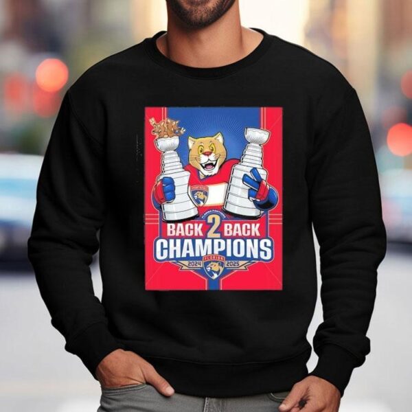 Florida Panthers Mascot Back 2 Back Stanley Cup Champions 2025 Shirt