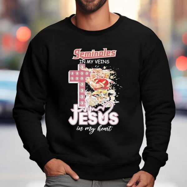 Florida State University In My Veins Jesus In My Heart Shirt