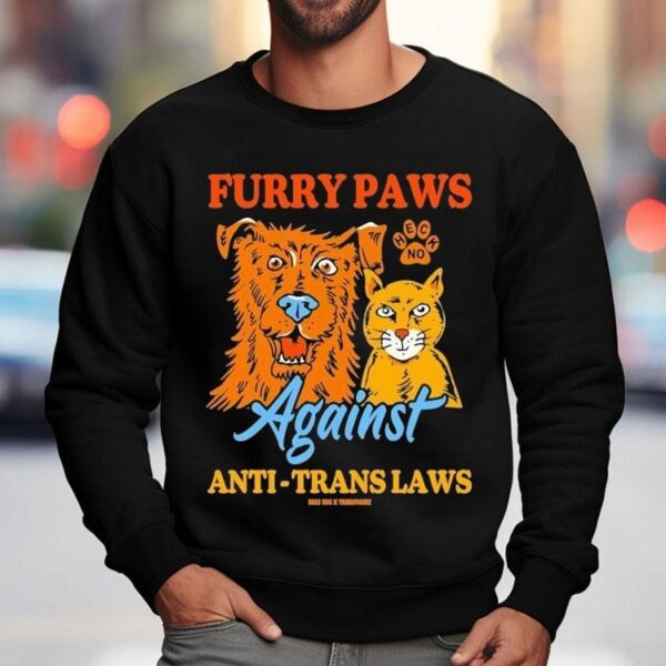 Furry Paws Heck No Against Anti Trans Laws Shirt