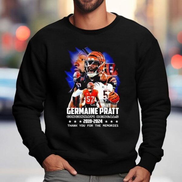 Germaine Pratt Cincinnati Bengals 2019-2024 Signature Thank You For The Memories Shirt