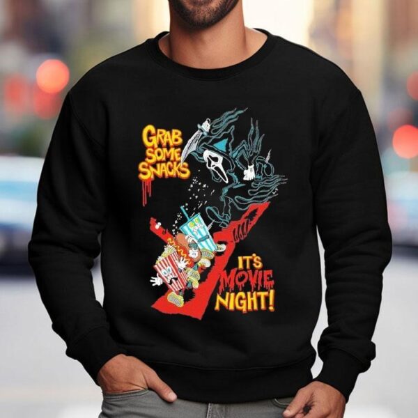Ghostface Grab Some Snacks It’s Movie Night At The Movies Grim Shirt