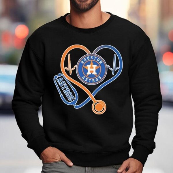 Houston Astros Caring Hearts Nurse Stethoscope Shirt