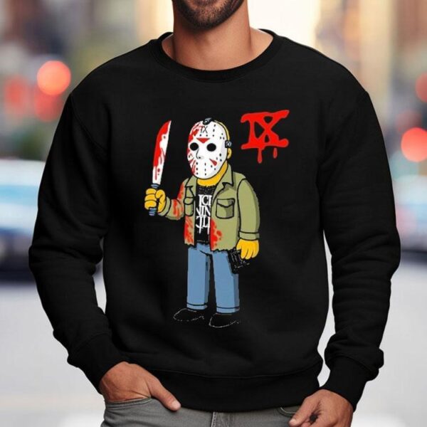 Ice Nine Kills Thank God It’s Friday Celebrating 45 Years Of Fear D’oh Go Into The Woods Jason Voorhees Knife Horror Shirt