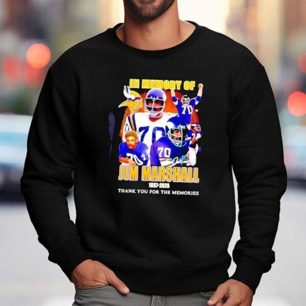 In Memory Of Jim Marshall 1937-2025 Signature Thank You For The Memories Shirt