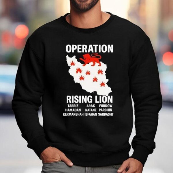 Israel Air Strike Success Map Operation Rising Lion Victory Shirt