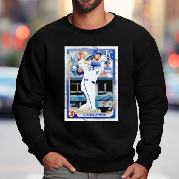 Jac Caglianone 1st Bowman Kansas City Royals Card Shirt