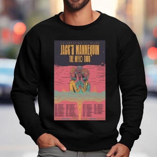 Jack’s Mannequin Celebrating 20 Years The Mfeo Tour Boston, Ma June 6 2025 Tour Dates Shirt