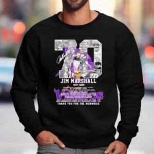 Jim Marshall Commemorative Thank You For The Memories Signatures Sweatshirt