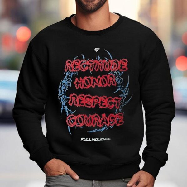 Jiri Prochazka Code Rectitude Honor Respect Courage Full Violence Shirt