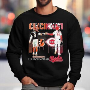 Joe Burrow And Elly De La Cruz Cincinnati Bengals X Cincinnati Reds Signatures Sweatshirt