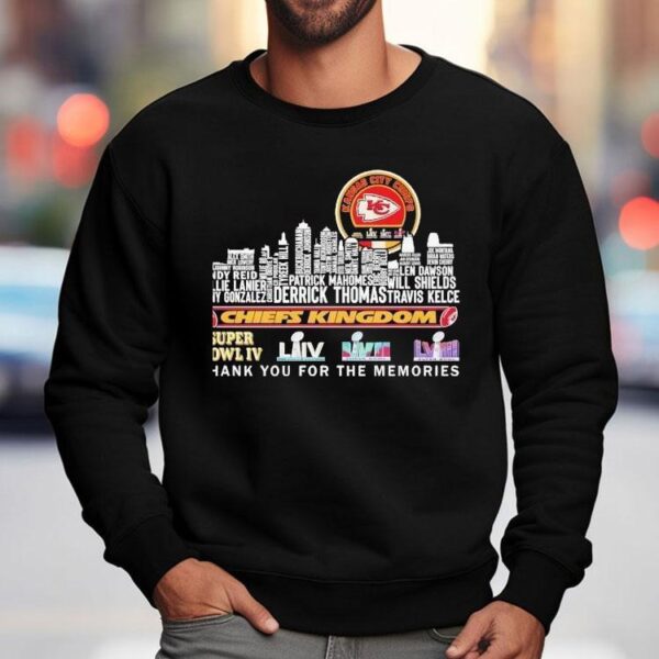 Kansas City Chiefs Kingdom Thank You For The Memories Skyline Names Shirt