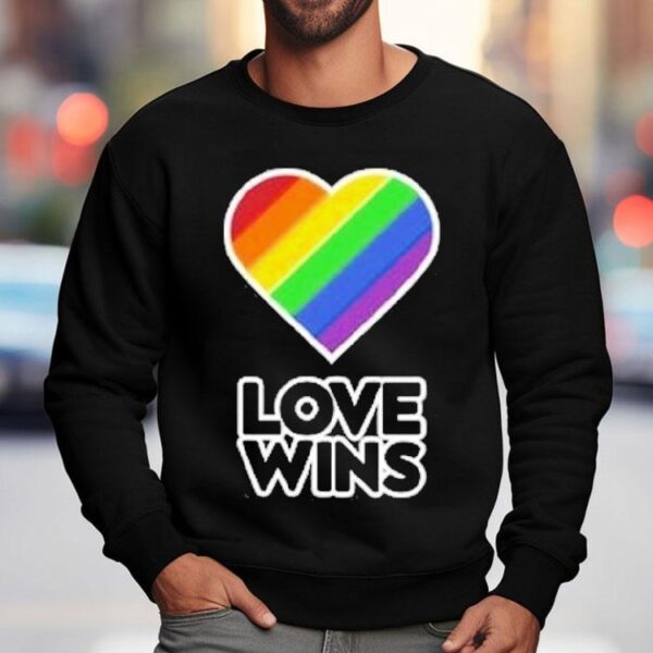 Love Wins Pride Rainbow Heart Shirt