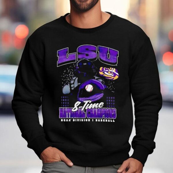 Lsu Tigers 8-time National Champions Ncaa Division I Baseball Shirt