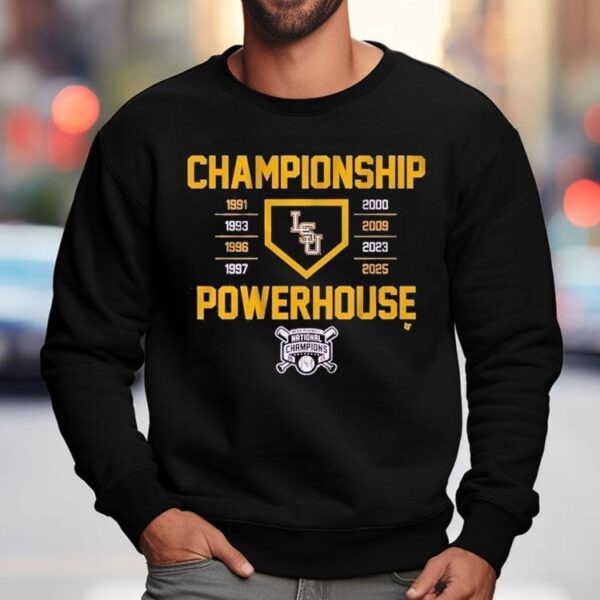 Lsu Tigers National Champions Championship Powerhouse 2025 Shirt