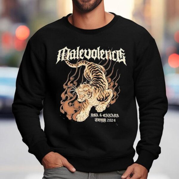 Malevolence Usa Canada Tour 2024 Tiger Shirt
