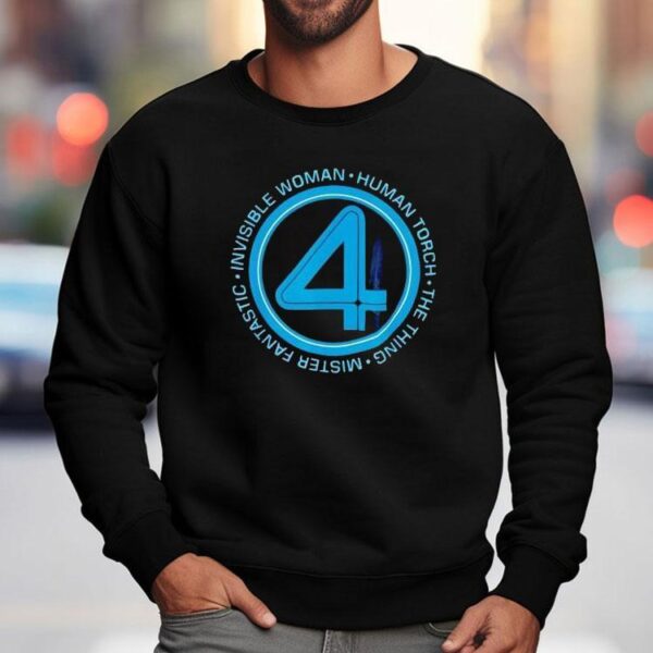Marvel The Four First Steps Team Names 4 Logo Shirt