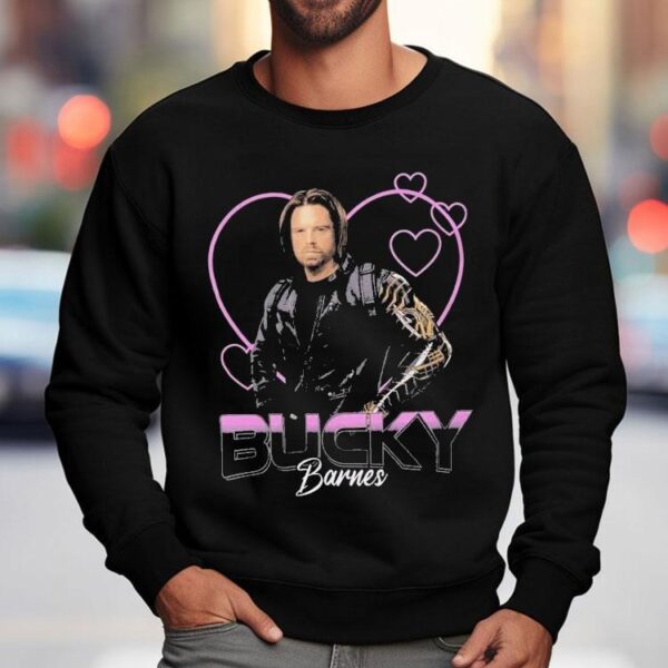 Marvel Thunderbolts Bucky Barnes Hearts Girls Shirt